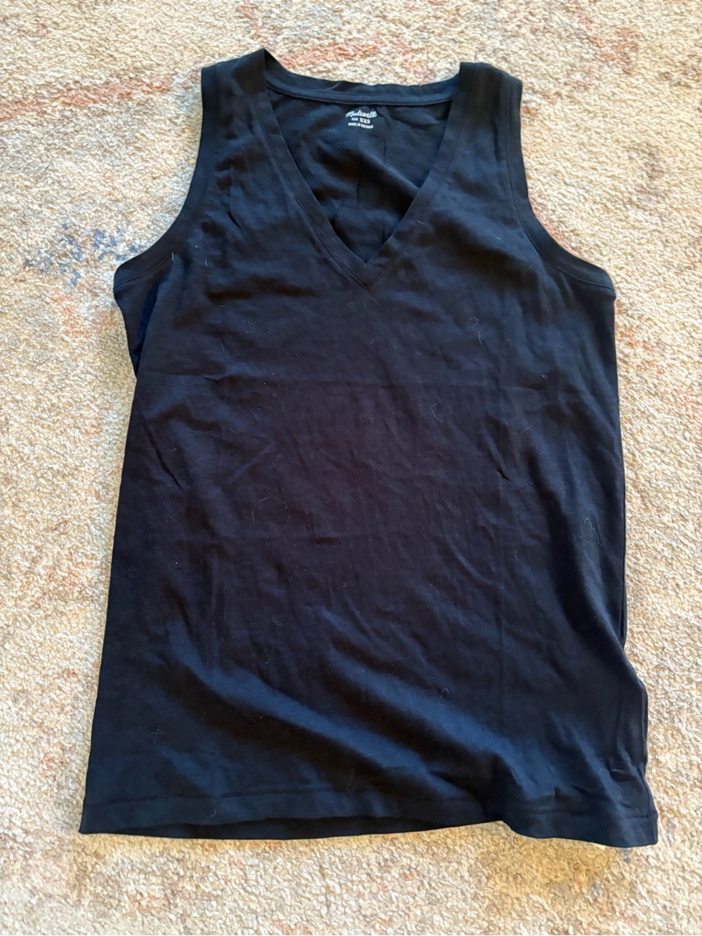 NWT Madewell Black V-Neck Tank Top Size XXS